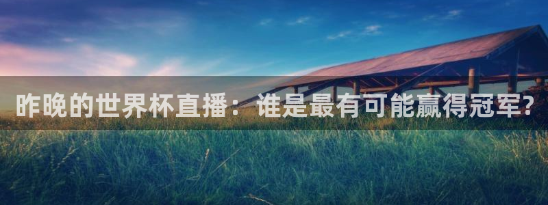 世界杯今日赛程直播：昨晚的世界杯直播：谁是最有可能赢得冠军?